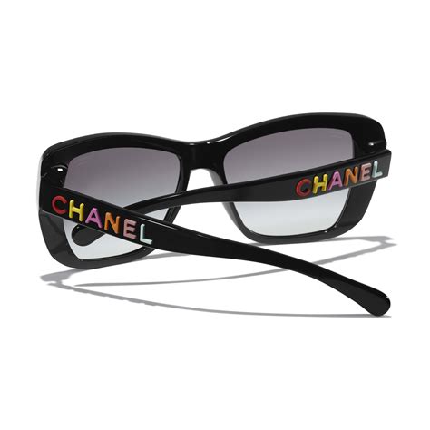 chanel butterfly sunglass|Chanel butterfly sunglasses with chain.